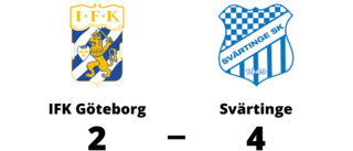 Äntligen seger för Svärtinge mot IFK Göteborg