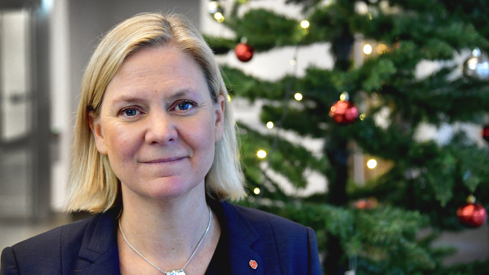 Socialdemokraternas partiledare Magdalena Andersson höll jultal i Stockholm i lördags den 2 december. Bilden här är dock från en annan jul och en annan tid. 