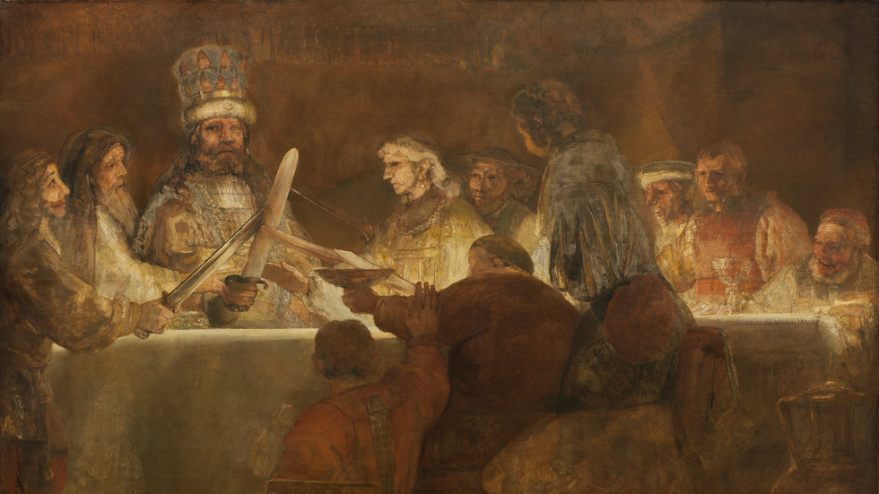 "Batavernas trohetsed" – Rembrandts sista kända målning. Pressbild.