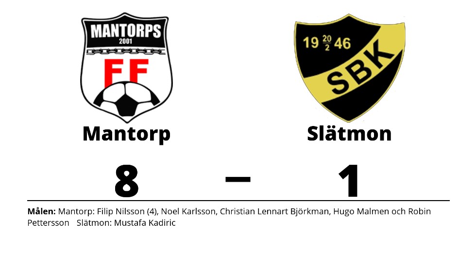 Mantorps FF B vann mot Slätmons BK
