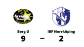 Storseger för Berg U hemma mot IBF Norrköping