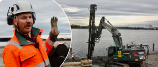 Kajbygget pågår: Världsunika pålar i Port of Skellefteå
