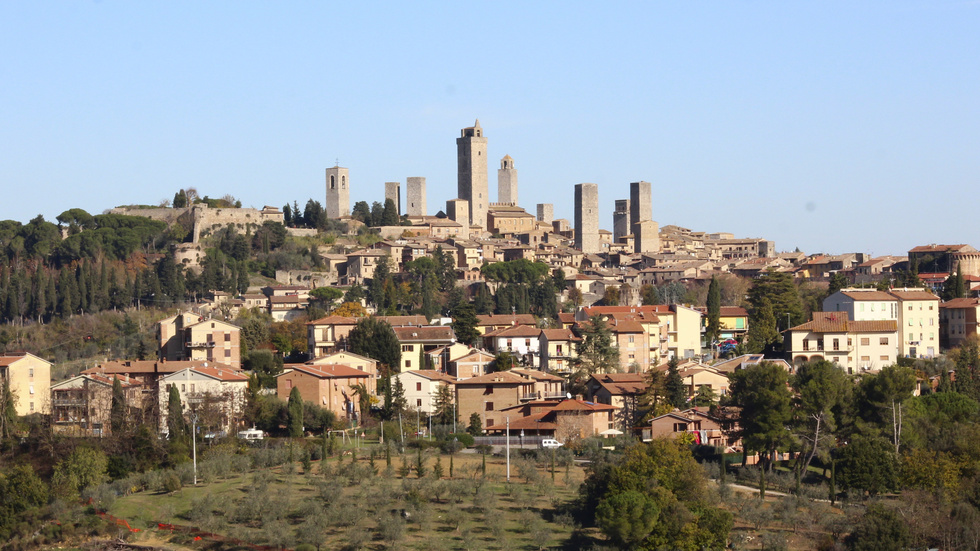 Panorama över San Gimignano