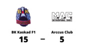 Bottennapp för Arccus Club borta mot BK Kaskad F1
