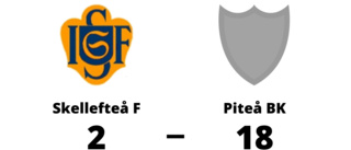 Piteå BK utklassade Skellefteå F - vann med 18-2