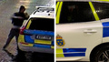 18-åring slog på polisbil – filmades av övervakningskamera