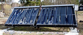 Solvärmeanläggning vandaliserad