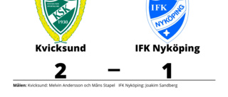 Kvicksund vann hemma mot IFK Nyköping