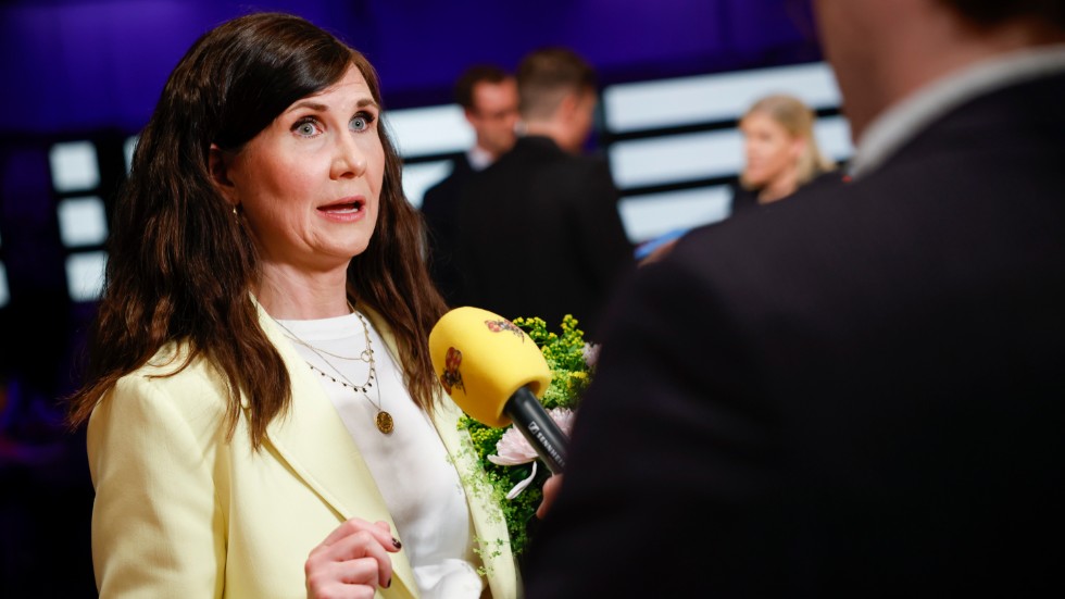 Miljöpartiets språkrör Märta Stenevi efter söndagens partiledardebatt i SVT:s Agenda.