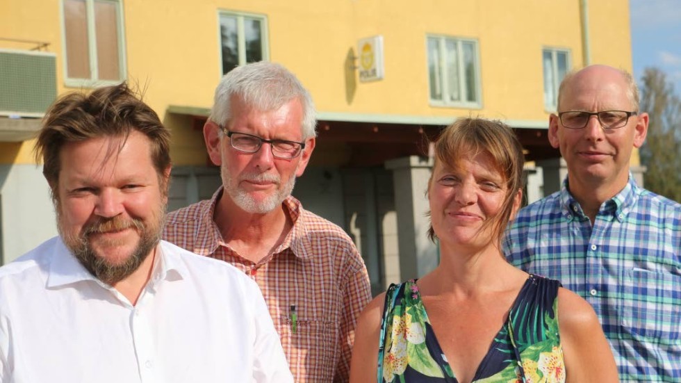 Johan Hedin, Ånders Åkesson, Ingela Nilsson Nachtwei och Per-Inge Pettersson från Centerpartiet vill se ökad polisnärvro i Hultsfred och på andra orter.
