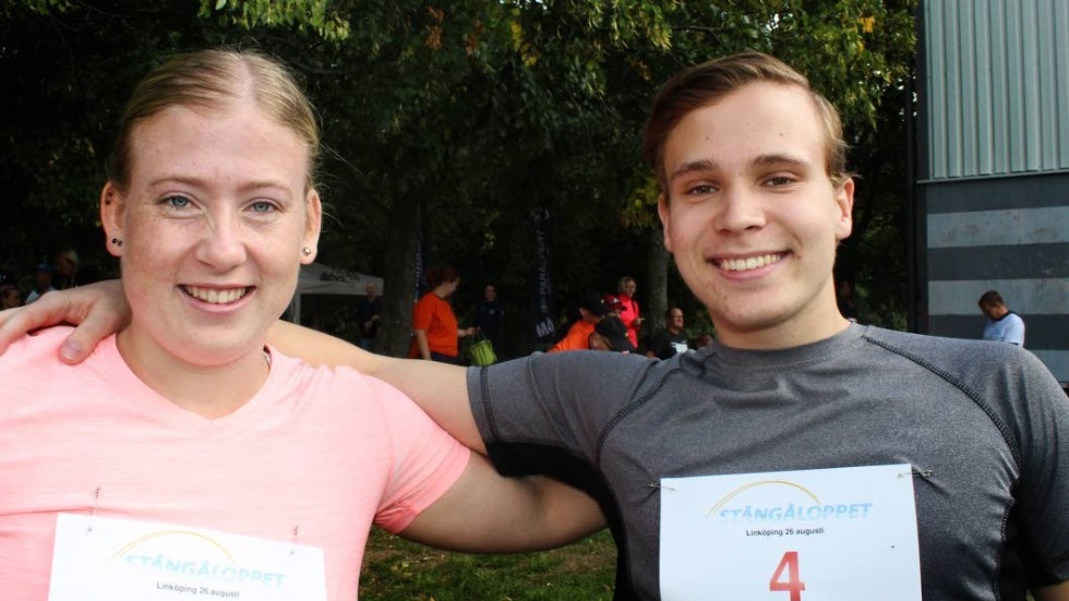 Alicia Edson och Jesper Rindefjäll tänker tävla mot varandra på Stångåloppet.