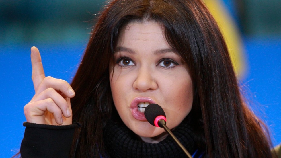 Ukrainska Ruslana Lyzjytjko vann tävlingen 2004. Nu har hon lagt ner artistkarriären för att kämpa mot invasionen. Arkivbild.