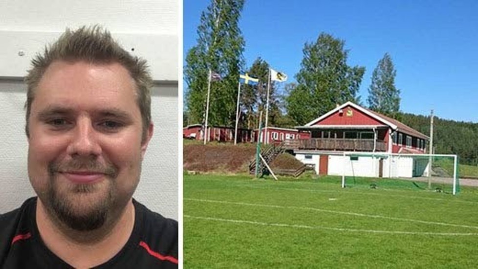 Erik Persson, tränare i Torpa AIS och bild på Torpavallen