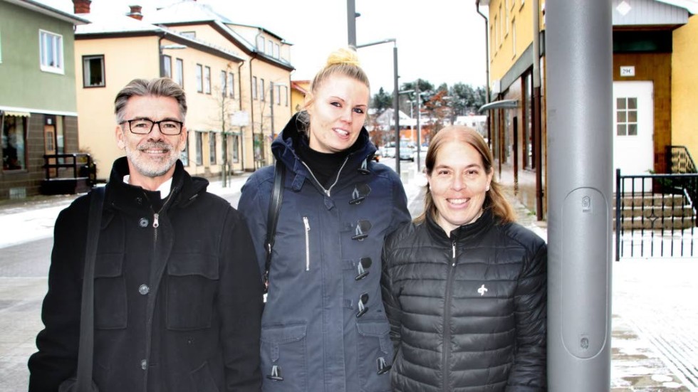 Trio från Vårdcentralen. Lars Karlsson, Alexandra White och Lotta Sjögren Åsberg presenterade Boxholms arbetssätt för SKL.