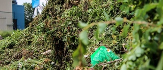Plast i trädgårdsavfallet skapar problem