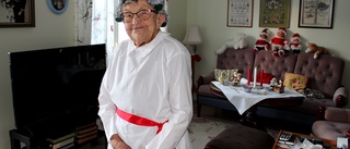 Maj-Britt, 98, var lucia • "Trodde att de tappat förståndet"