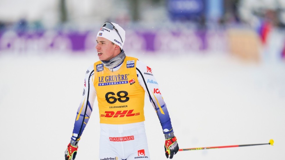 Leo Johansson under en världscuptävling i Lillehammer i december. Arkivbild.