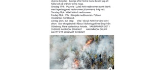 SD-politiker i Umeå anklagade terrorgrupp för bränder i Sverige