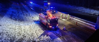 Lastbilar i krock på E4 utanför Norrköping – förare brottsmisstänkt