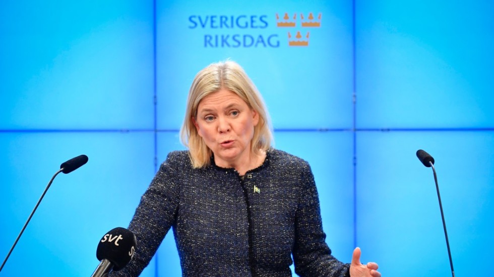Statsminister Magdalena Andersson och hennes parti Socialdemokraterna går framåt i Svensk väljaropinion. Arkivbild.
