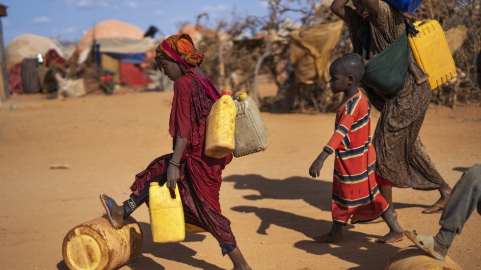 I östra Afrika har torkan varit så långvarig att omkring 19 miljoner människor riskerar hungersnöd, menar insändarskribenten. Bilden är från Somalia.