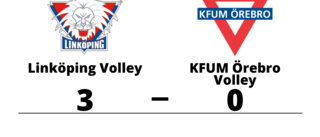 Linköping Volley vann i tre raka set hemma mot KFUM Örebro Volley