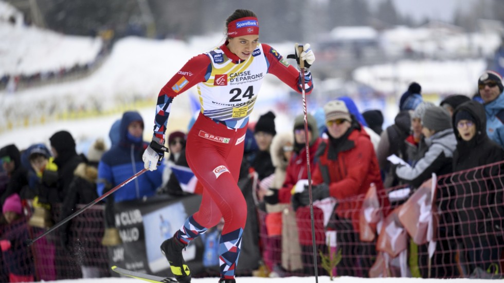 Kristine Stavaas Skistad knäckte svenskorna i sprintfinalen.