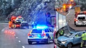 Polisbil i krock på E4 – långa köer påverkade pendlare