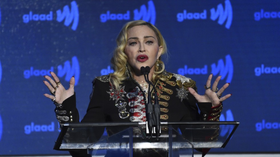 Madonna på prisutdelning 2019. Arkivbild.