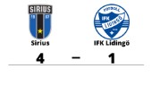 Seger för Sirius hemma mot IFK Lidingö
