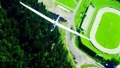 Ljudlös luftakrobatik över Norrköping