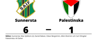 Formstarka Sunnersta tog ny seger mot Palestinska