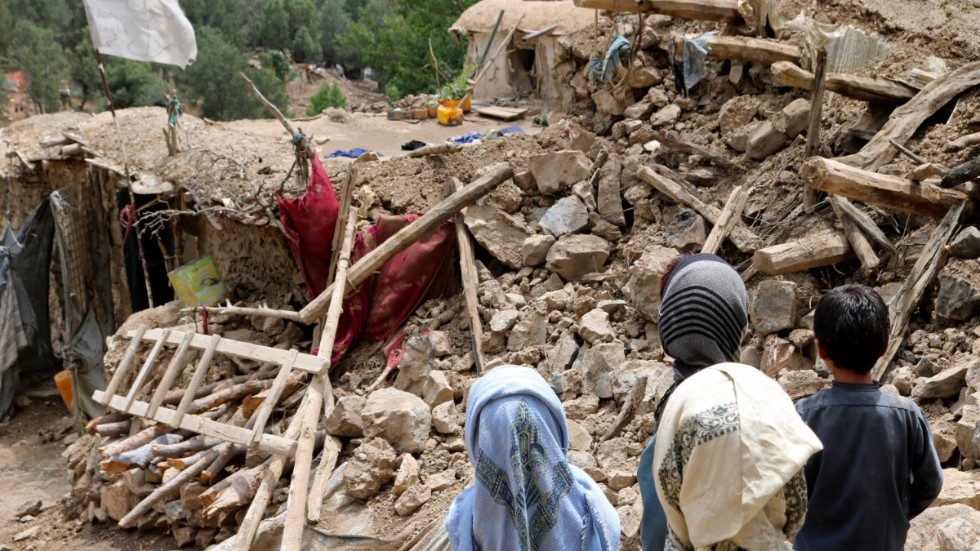 Ett förstört hus i Khost, Afghanistan. Skadorna är stora för många fattiga afghaner.