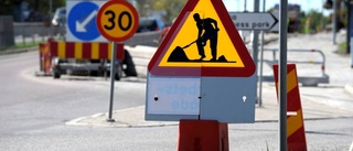 Akut vägarbete stoppar trafiken