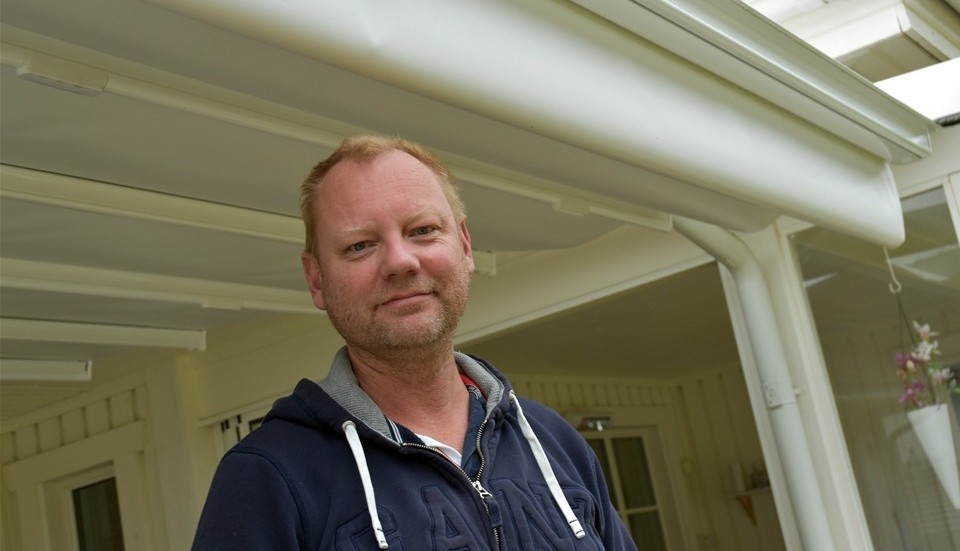 Anders Björn har själv ett pergolatak över sin altan. Foto: Carolina Fransson