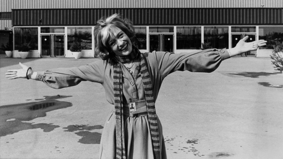 Karin Falck var värd för Eurovision Song Contest när tävlingen för första gången hölls i Sverige 1975. Arkivbild.