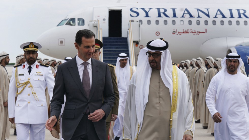 Nya vänner. Syriens Bashar al-Assad och Förenade Arabemiratens president Mohammed bin Zayed Al-Nahyan.