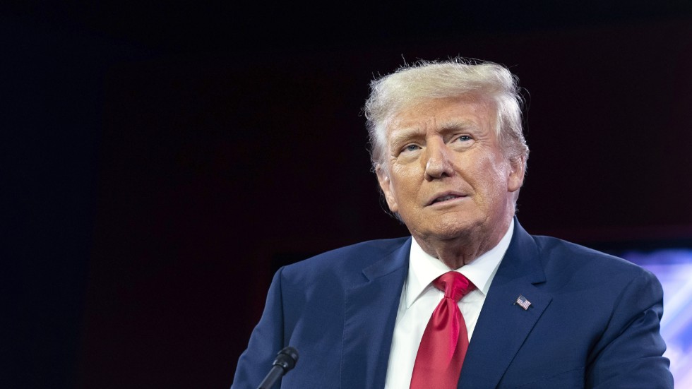 USA:s expresident Donald Trump under ett tal vid en konferens i Washington i förra veckan.