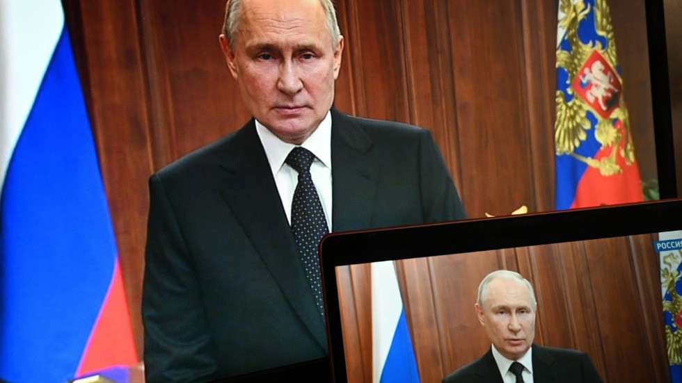 Rysslands president Vladimir Putin har inte själv kommenterat utvecklingen efter kuppmarschen mot Moskva. Arkivbild.