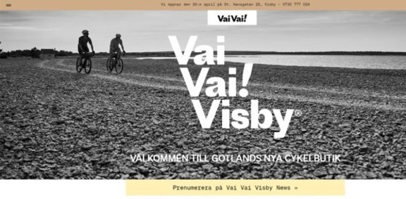 Vai-Vai inviger sin nya cykelbutik och cafe mitt i Visby.