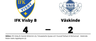Daniel Ahlström gjorde två mål när IFK Visby B vann