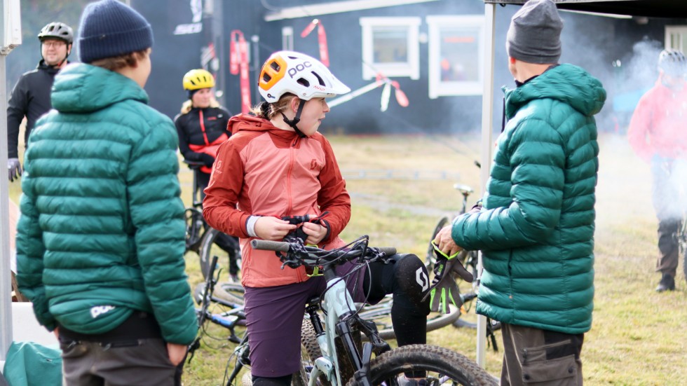 Ejja Nyström has been a mountain bike cyclist for four years. She and the family usually bring their bikes when they go on holiday in their campervan.