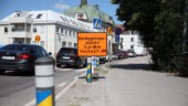 Vägarbete skapar långa köer – suttit fast i en timme
