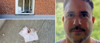 13 krossade fönsterrutor och blodspår: "Fruktansvärt"