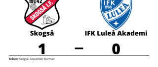 Alexander Burman avgjorde när Skogså sänkte IFK Luleå Akademi