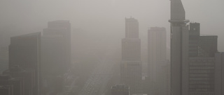 Sandstorm bäddar in Peking