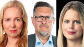 Anna Dahlberg, Expressen, Olov Abrahamsson, NSD,  och Jonna Sima, Aftonbladet, utgjorde panelen i söndagens upplaga av "Godmorgon världen".