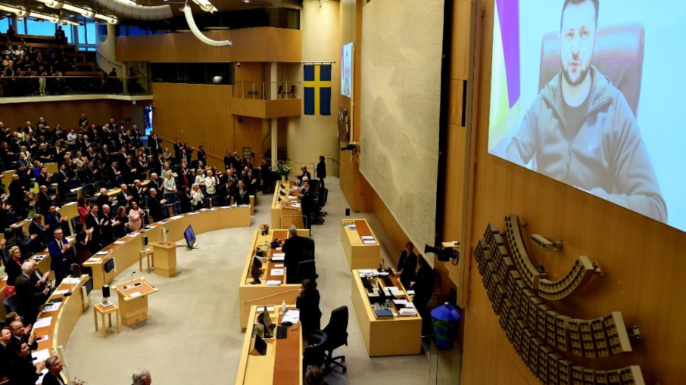 Ukrainas president Zelenskyj talade om Ukrainas och Sveriges gemensamma öde när han framträdde inför den svenska riksdagen tidigare i veckan. 