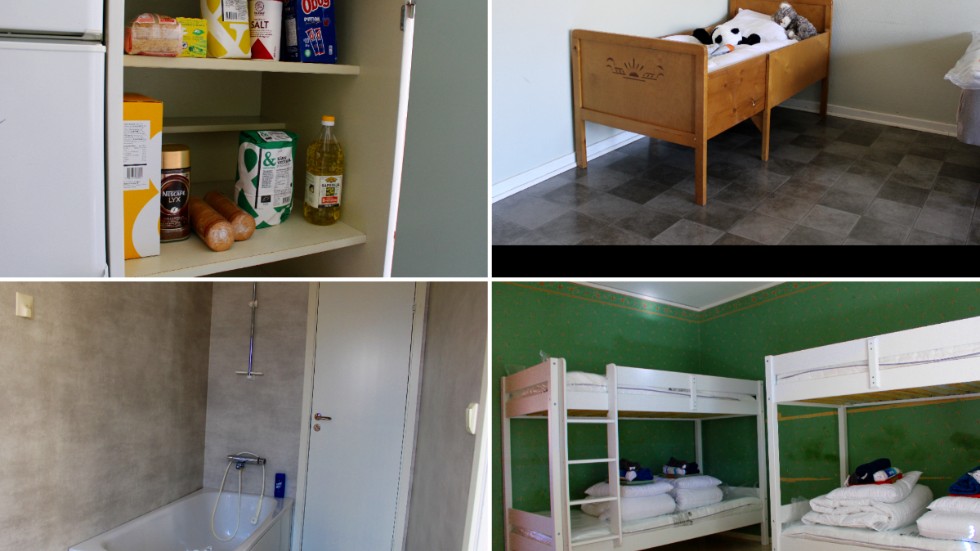 I migrationshuset i Storebro förbereder kommunen för att kunna ta emot ukrainska flyktingar med bland annat nya våningssängar, matpaket och saker som skänkts av privatpersoner. 