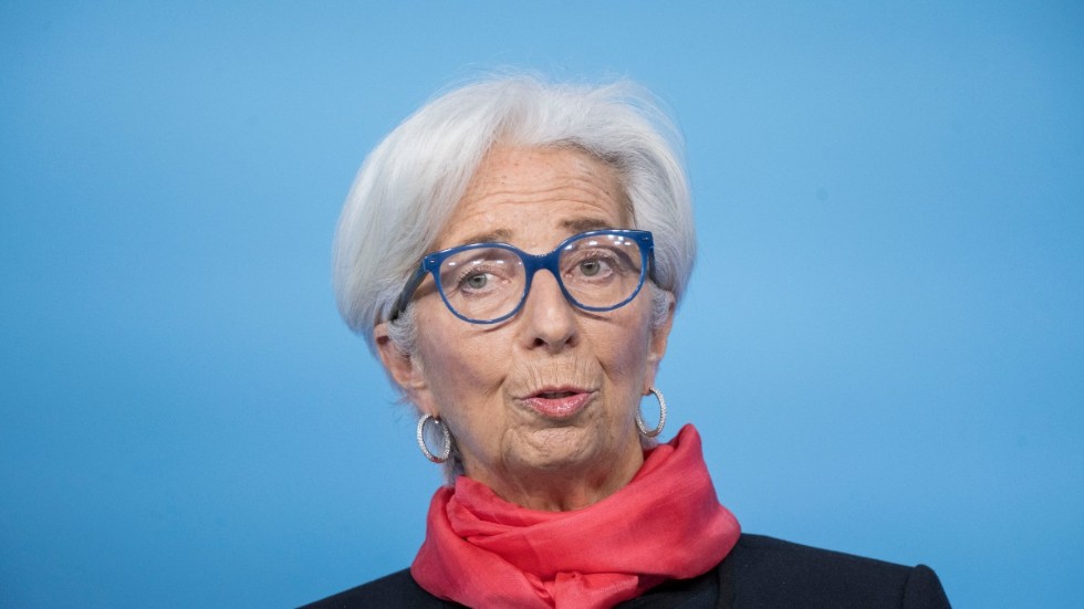 Ett oväntat högt inflationstryck i eurozonen kan pressa ECB och chefen Christine Lagarde att snabba på planerade åtstramningar av pandemistimulanser. Arkivbild